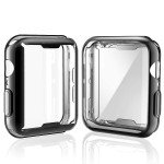 Wholesale Apple Watch Series 6/5/4/SE Hard Full Body Case with Tempered Glass 40MM (Matte Black)